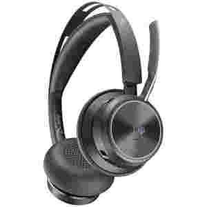 Slušalke brezžične HP naglavne z mikrofonom BT USB-C/USB-A Voyager Focus 2 črna ANC s stojalom za polnjenje (9T9J6AA#AC3)