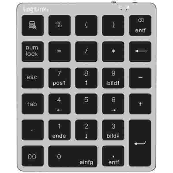 Tipkovnica Bluetooth 5.0 numerična Logilink ID0212 | srebrna (ID0212)