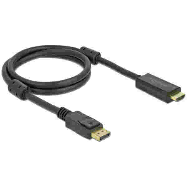 Kabel DisplayPort (m) => HDMI (m) 1,0m Delock 4K@60Hz črn (85955)