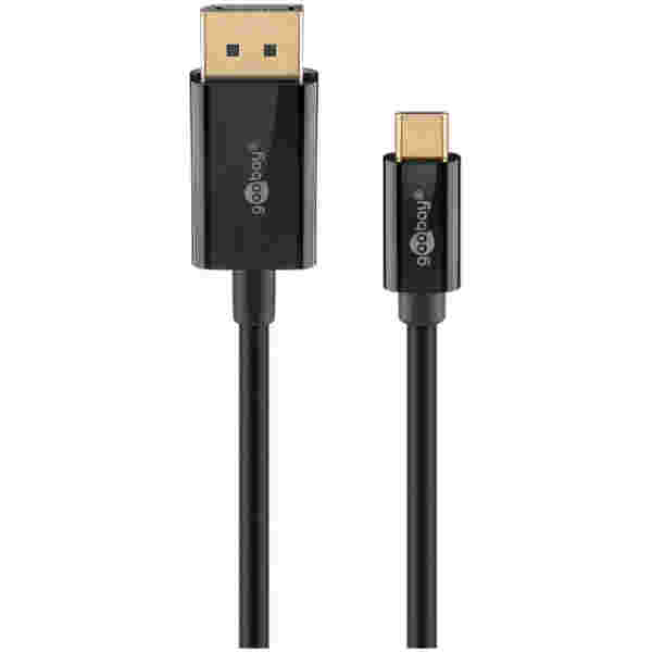 Kabel USB-C => DisplayPort 1.2 2,00m UHD 4K@60HZ črn Goobay (75705)
