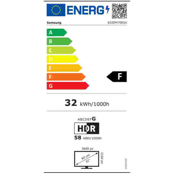 5″) S32DM700UU 3840×2160 Smart TV Tizen VA 4ms 2x HDMI USB-C 65W 2xUSB2.0 Zvočniki 2x5W NTSC72% 2xUSB2.0 BT WiFi HDR10 Smart M7 črna