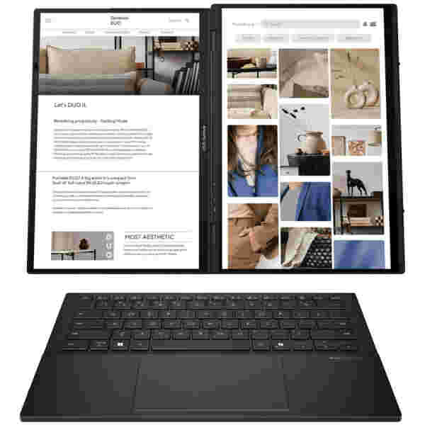 Prenosnik Intel 2x 35,5 cm (14,0") Zenbook Duo 1920x1200 OLED na dotik 400nit 120Hz Ultra 7-255H/32GB/SSD1TB/BL/ALU/Intel Arc/Win11Pro (90NB14X1-M00790) - slika 4