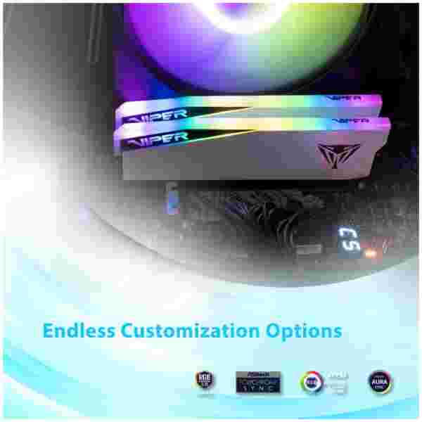 Patriot Viper Elite 5 RGB Kit 32GB (2x16GB) DDR5-6200 DIMM PC5-49600 CL42, 1.35V - slika 3