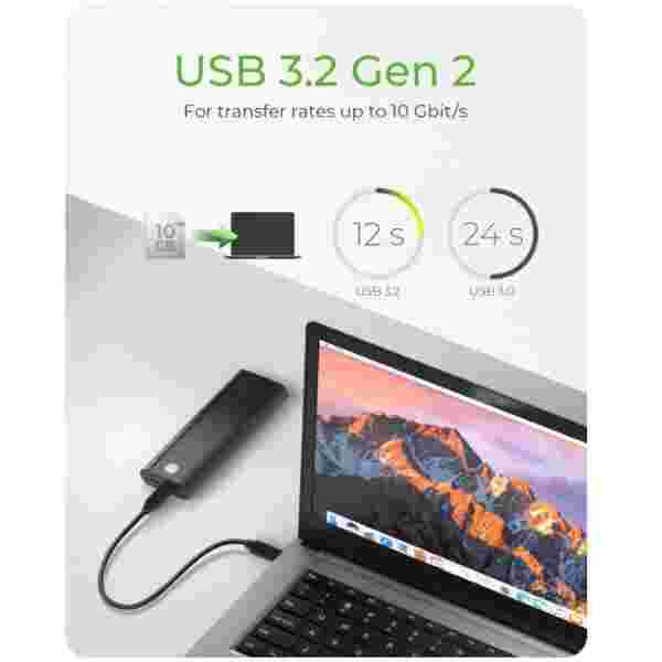 Icybox IB-1807MT-C31 ohišje za 1x M.2 NVMe SSD z vmesnikom USB 3.2 Gen 2 Type-C in zaščito pred pisa - slika 4