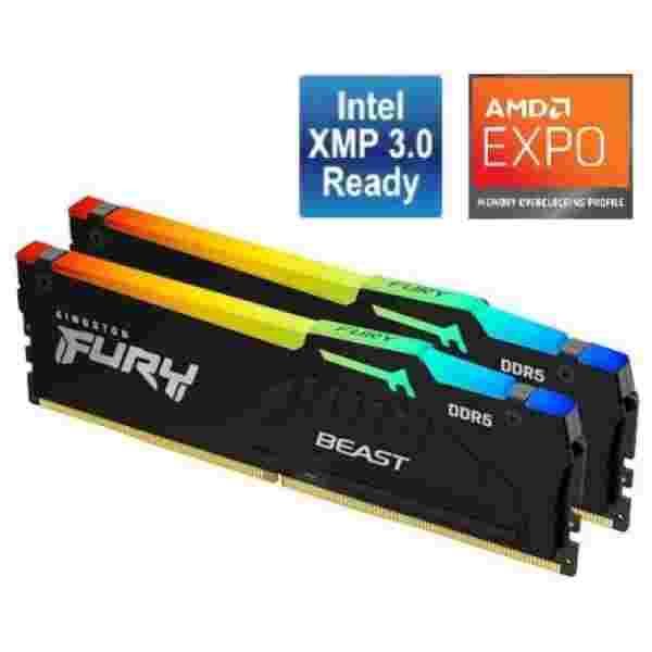 Kingston Fury Beast RGB 32GB Kit (2x16GB) DDR5-5600 DIMM PC5-38400 CL36, 1.25V - slika 3
