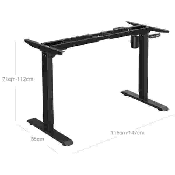 SONGMICS električen Sit/Stand okvir za mizo črn, LSD010B01V1 - slika 4