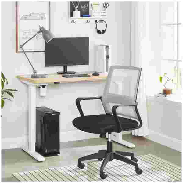 SONGMICS električen Sit/Stand okvir za mizo bel, LSD010W01V1 - slika 3