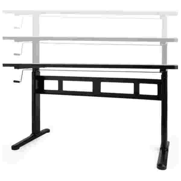VonHaus nastavljiva Sit&Stand delovna miza črna - slika 2
