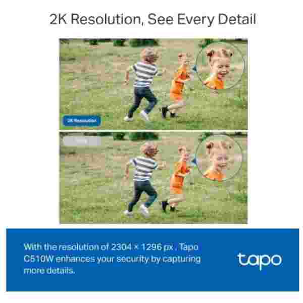 TP-LINK Tapo C510W 2k (2304×1296px) 360° Pan/Tilt zunanja Wi-Fi varnostna kamera - slika 2