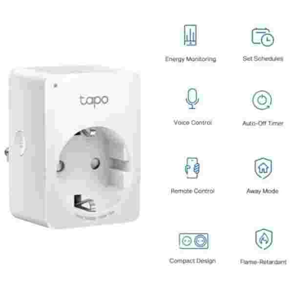 TP-LINK Tapo P110 Mini Smart Wi-Fi vtičnica - 4-pack - slika 2