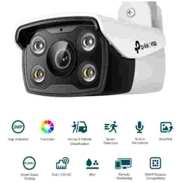 TP-LINK VIGI 3MP zunanja Full-Color Bullet mrežna kamera C330 6mm