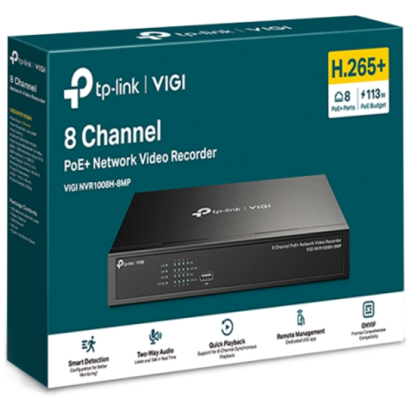 TP-LINK VIGI 8-kanalni PoE+ mrežni video snemalnik 24/7 - slika 3